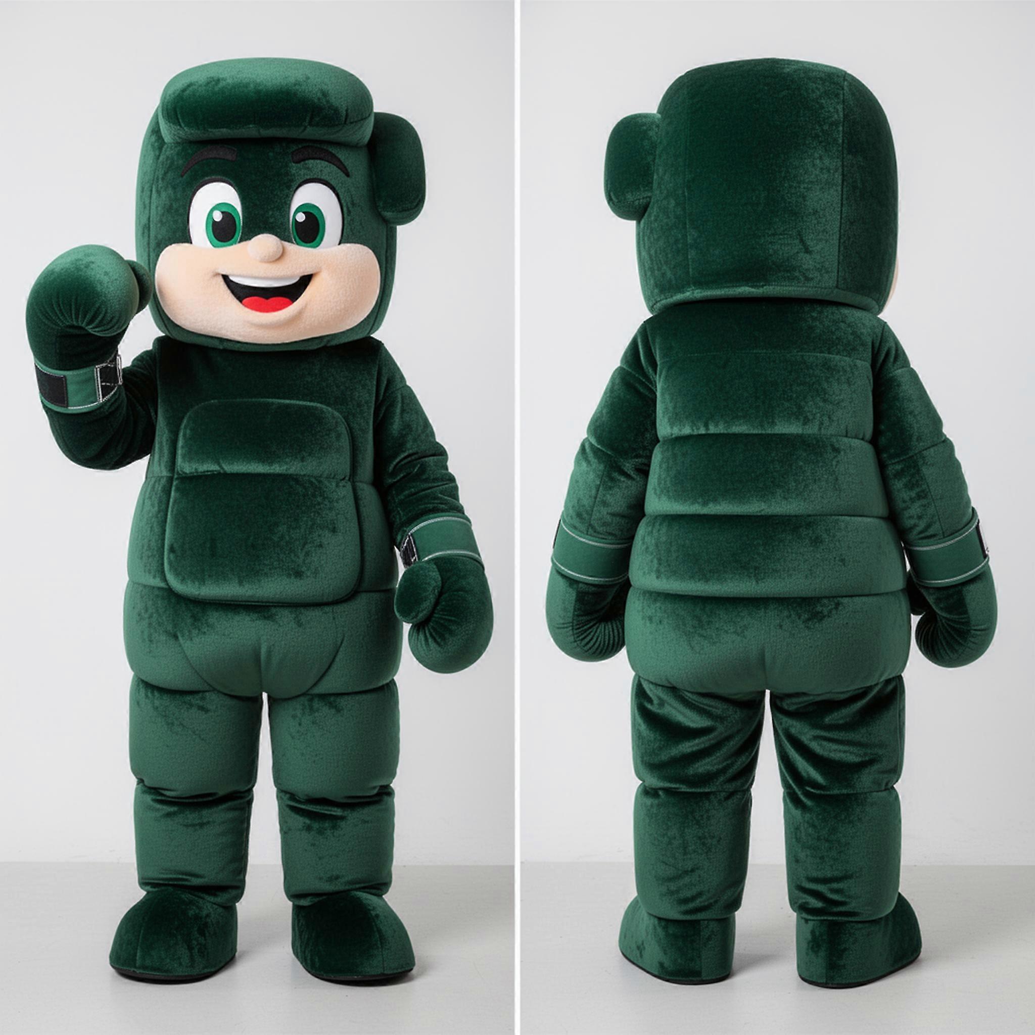 MASTICOT Forest Green Broad Shouldered Boxing Glove Mascot
