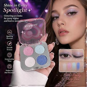 KodyboLL Glitter Oogschaduw Palette - Vier glinsterende tinten met een gladde, langdurige kleur.