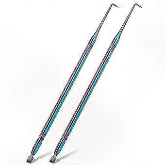 Precision Lash Lift & Tint Results, 2PCS Stainless Steel Dual-End Eyelash Tint Rods Kit with Lash Comb and Separator