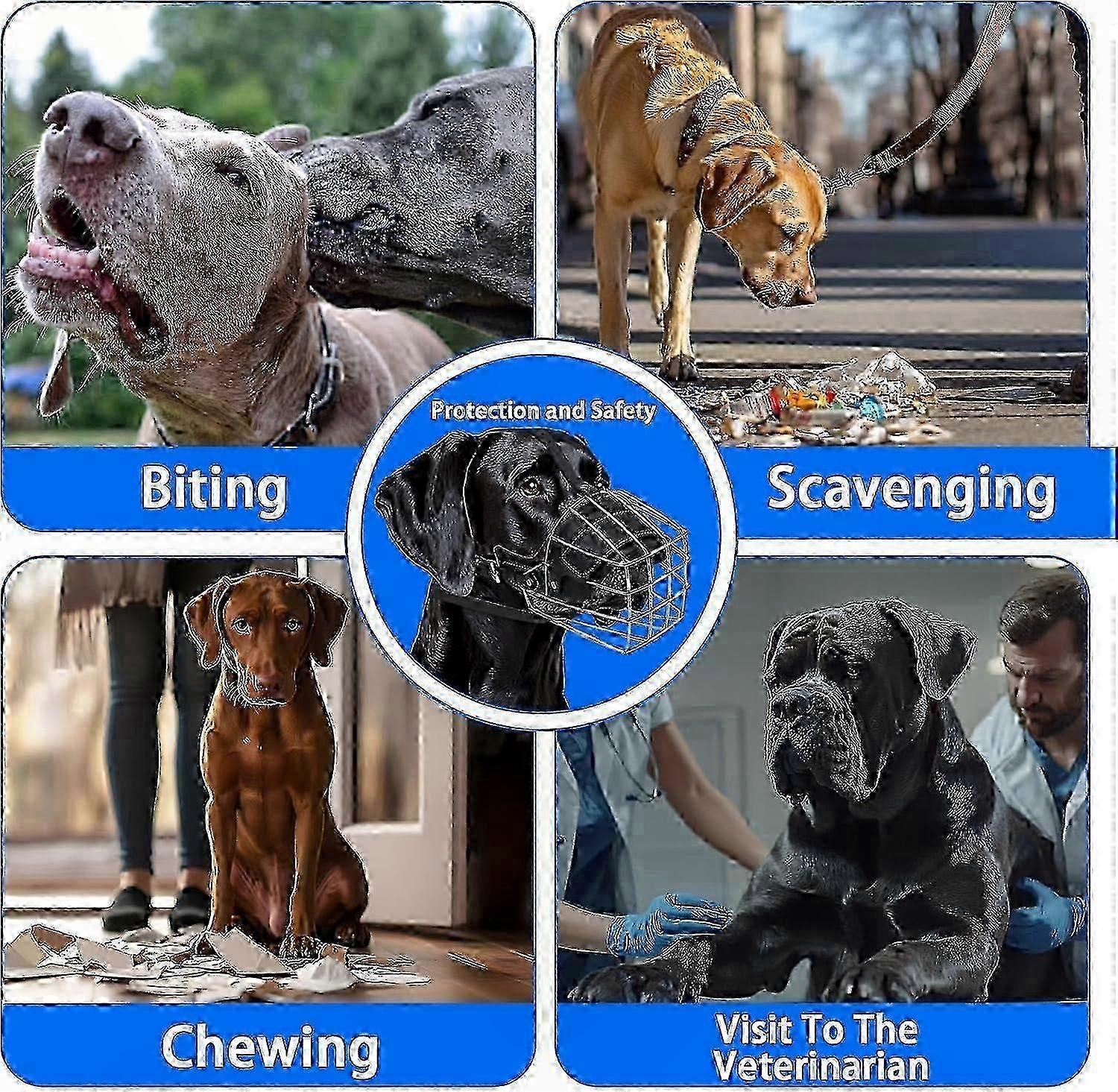 Basket Muzzle Extra Large Metal for Great Dane, Breathable Design for Drinking