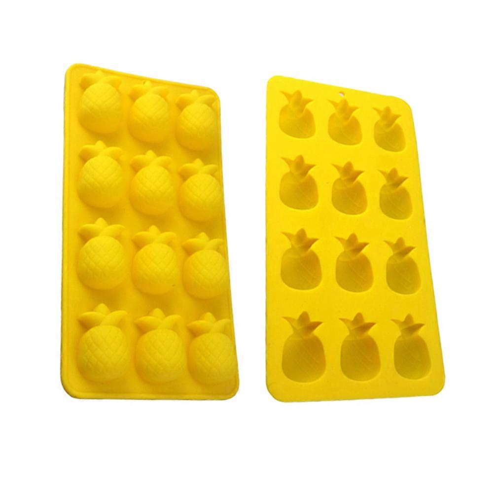 Yellow Pineapple Silicone Mold for Candy Making 2Pcs for Kitchen