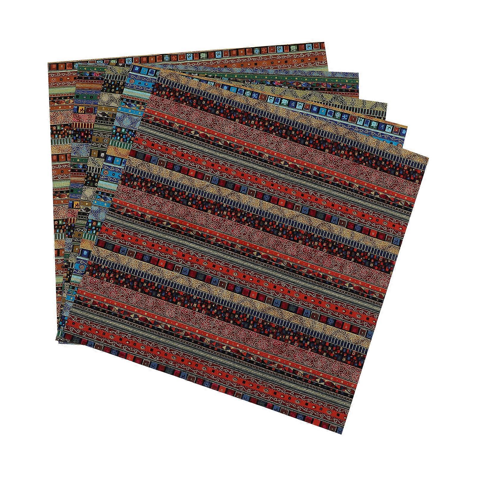 Color Fabric DIY Patchwork Cloth for Crafts 5Sheets Creative Materials