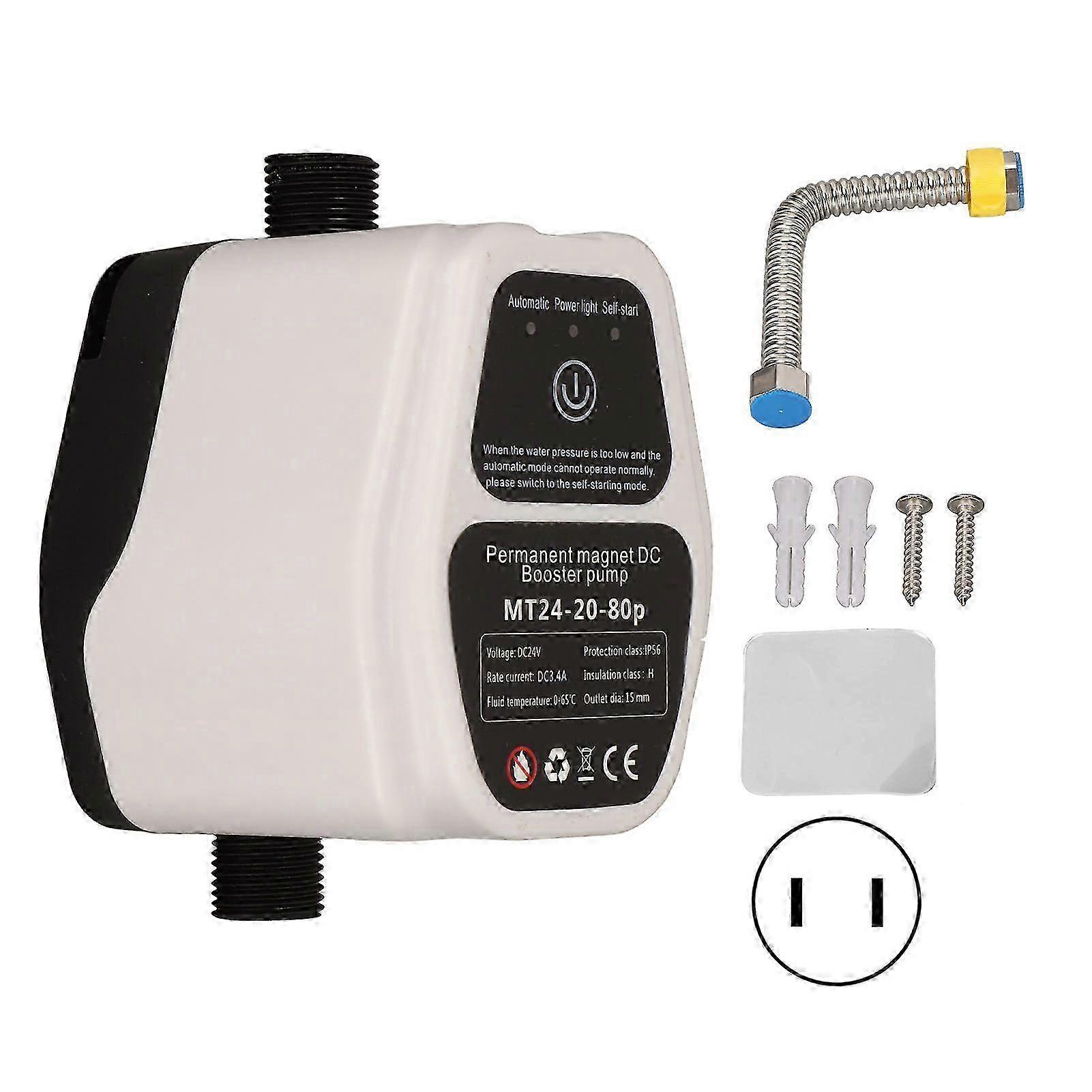 Booster Pump Automatic Water Pressure Shower Boosting Recirculating Wall Mounted DC Pump 100?240V US Plug