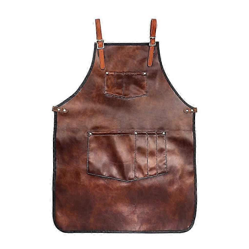 PU Leather Barber Apron With Pockets