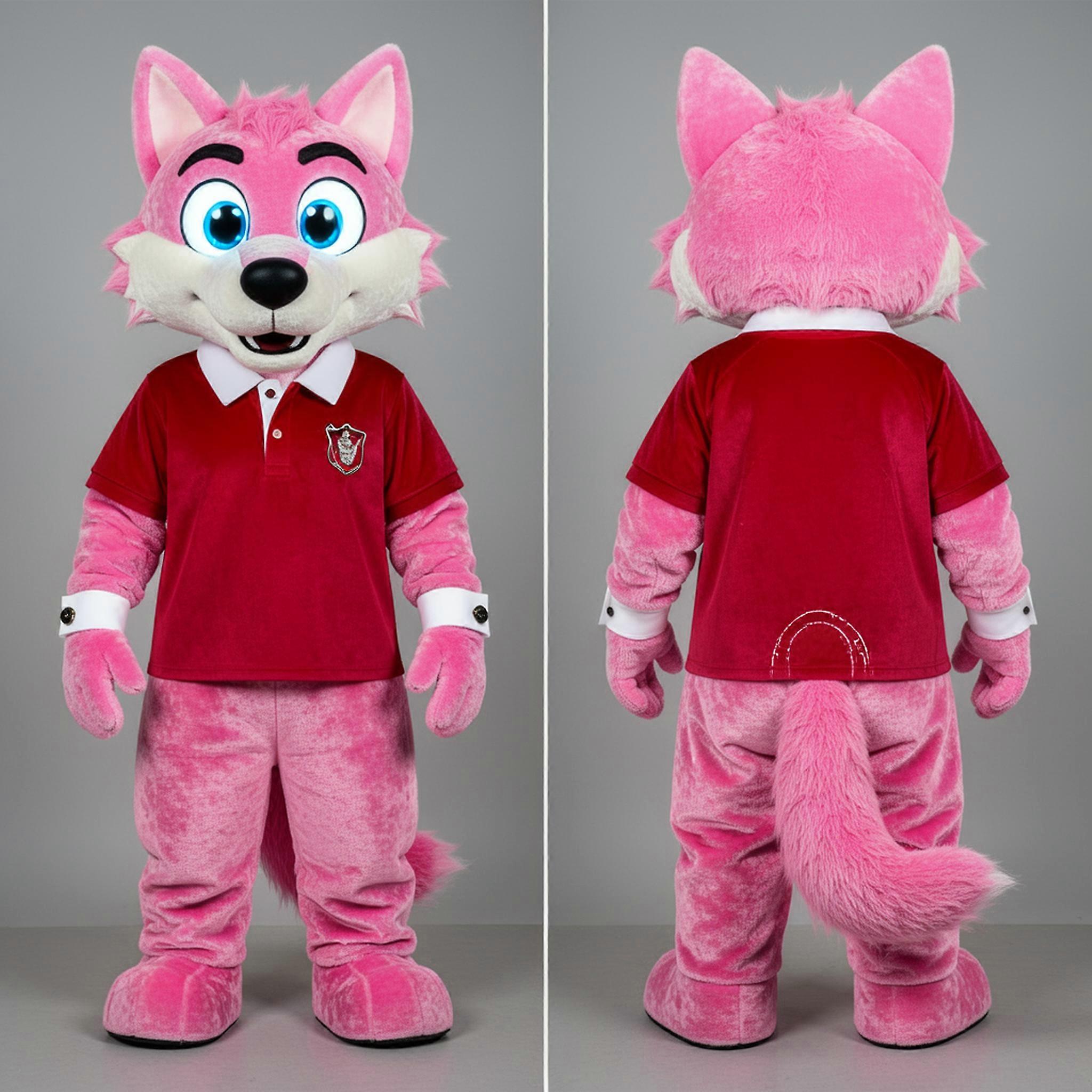 MASTICOT Velvety Pink Broad Shouldered Say Wolf Mascot