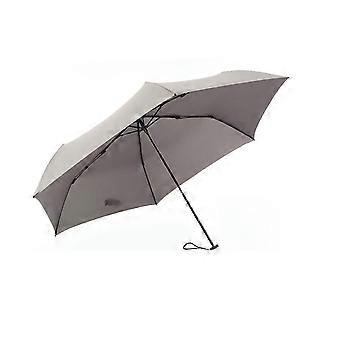 Compact Travel Umbrella Grey UltraLight Carbon Fiber Frame Windproof Waterproof Folding Design