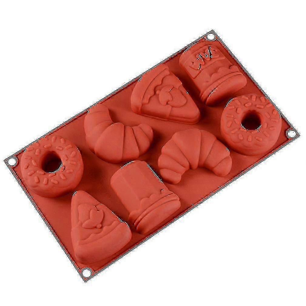 Flexible 8-Cavity Donut Mousse Mold