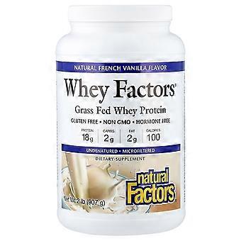 Natural Factors, Whey Factors, Grass Fed Whey Protein, Natural French Vanilla, 2 lb (907 g)