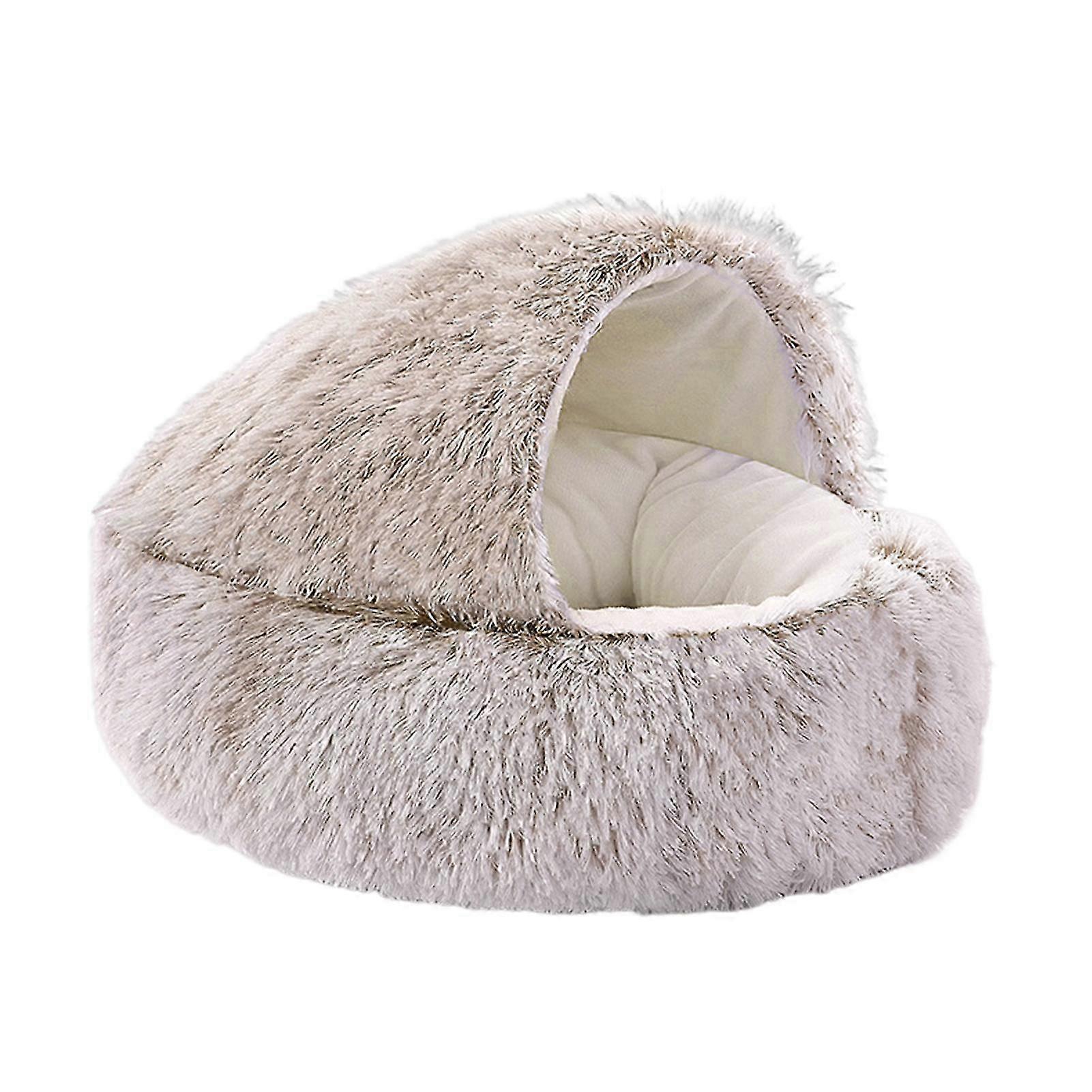 Calming Plush Cat Cave Bed