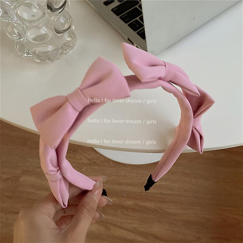 New Candy Color Cloth Hair Hoop, Sweet And Lovely Girl Style Bow Headband Headdress