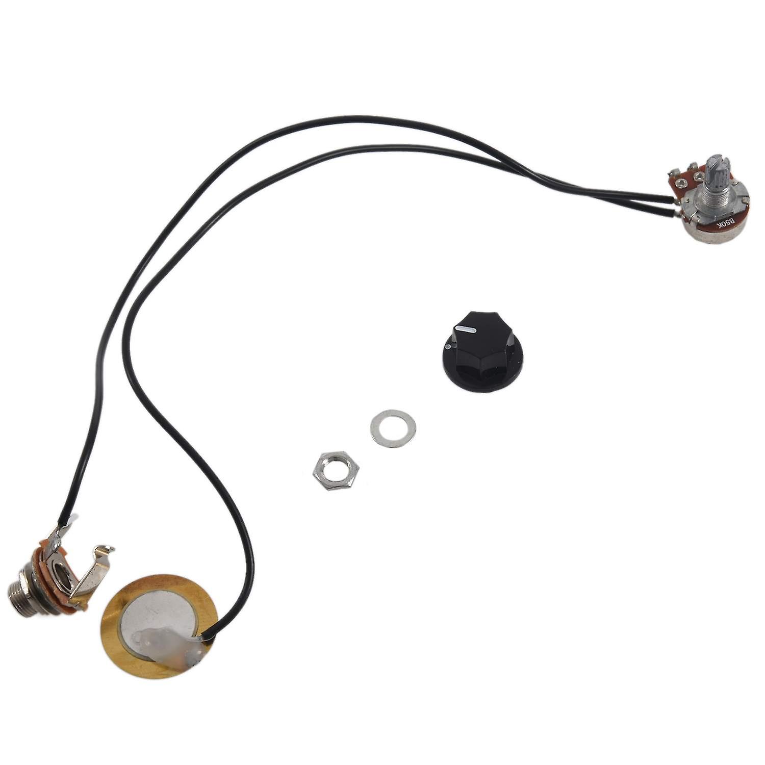 27MM Guitar Pickup Piezo Transducer Prewired Amplifier With 6.35MM Output for Acoustic Guitar Ukule