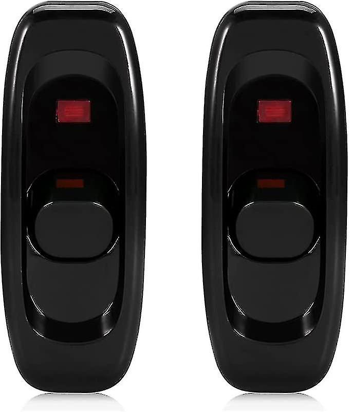 2 In-line Light Switches/lights/switches, Black