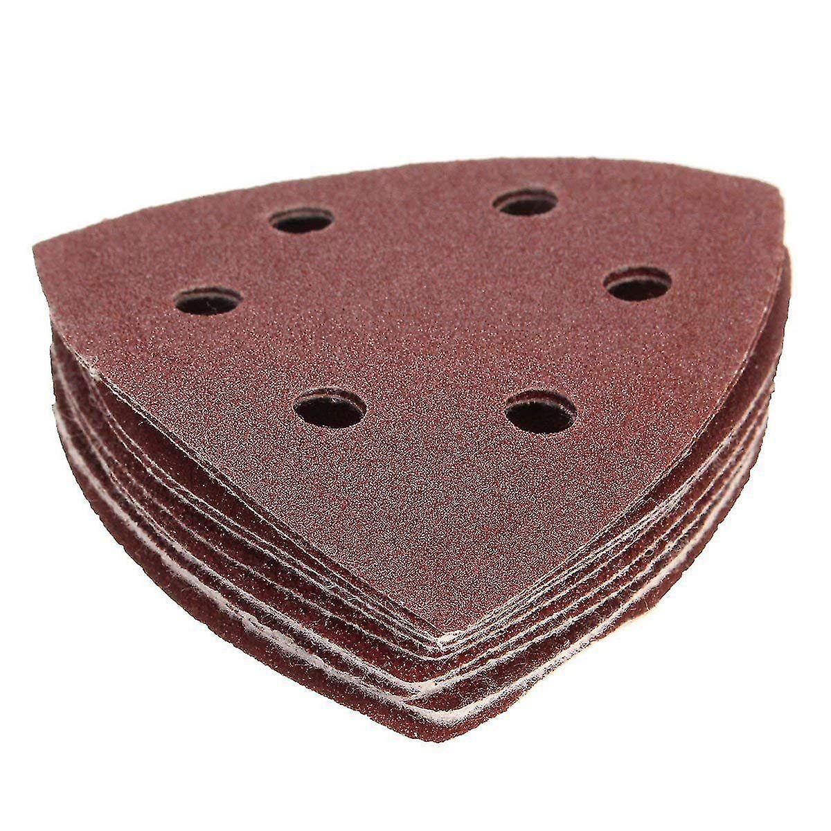 10x Nylon Delta Pads - 90mm Tris - 40, 60, 80, 100 120 Grit Ing Sheets