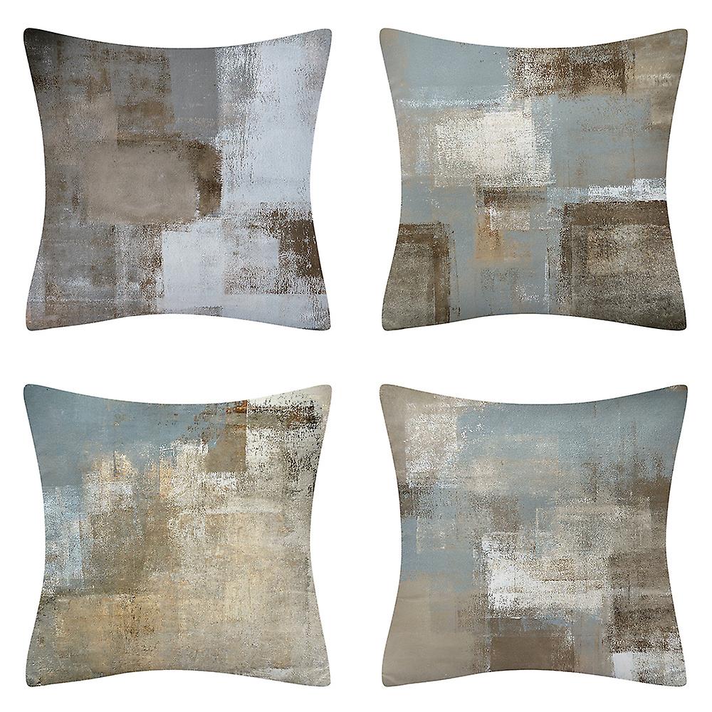 Set of 4 cushion covers, 45 x 45 cm-Soft-Decorative-decoration for sofa chair and bedroom -abstract pattern