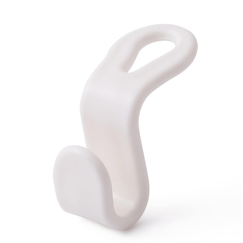 10 Pack Plastic Hanger Hooks, Space Saving, Practical Hanger Hooks for Cabinets, White