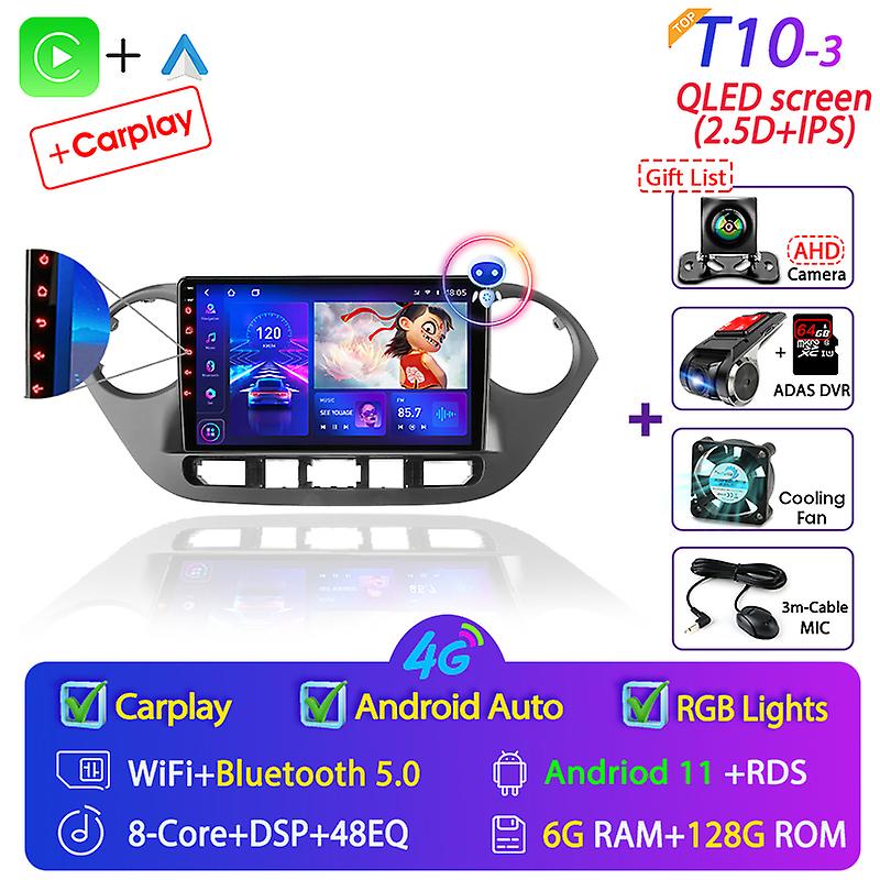 2 Din Android 11 Car Radio For Hyundai I10 2013 - 2018 Multimedia Player 2din Gps Navigation Carplay Stereo Dvd Head Unit