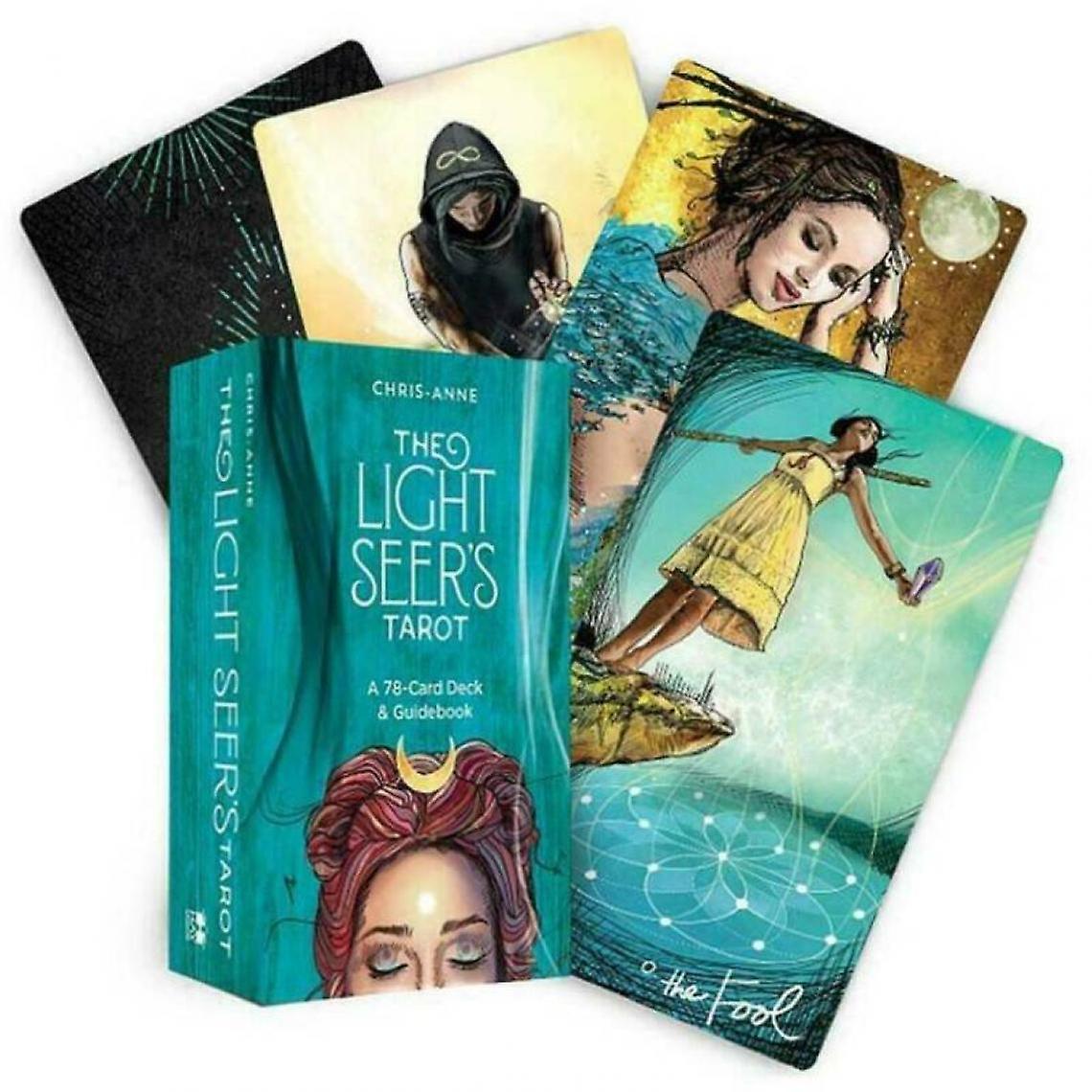 English Light Tarot Deck Card 78 Card Deck Guide Board Game(blue)
