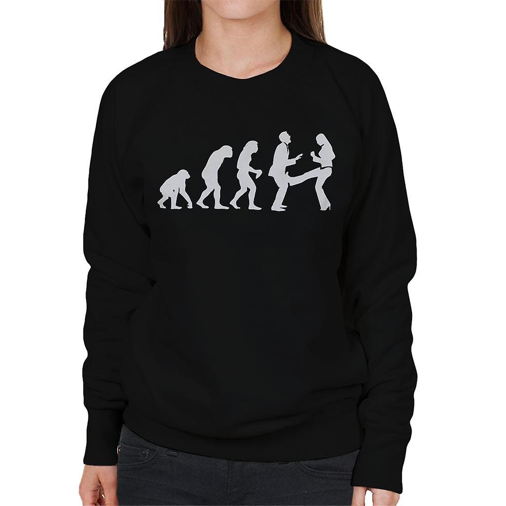 Anti mannen Evolution vrouwen Sweatshirt