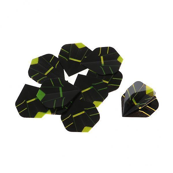2x10Pcs Standard Shape Dart Flights Tail Zubehör für Dart Spiele Schwarz Grün