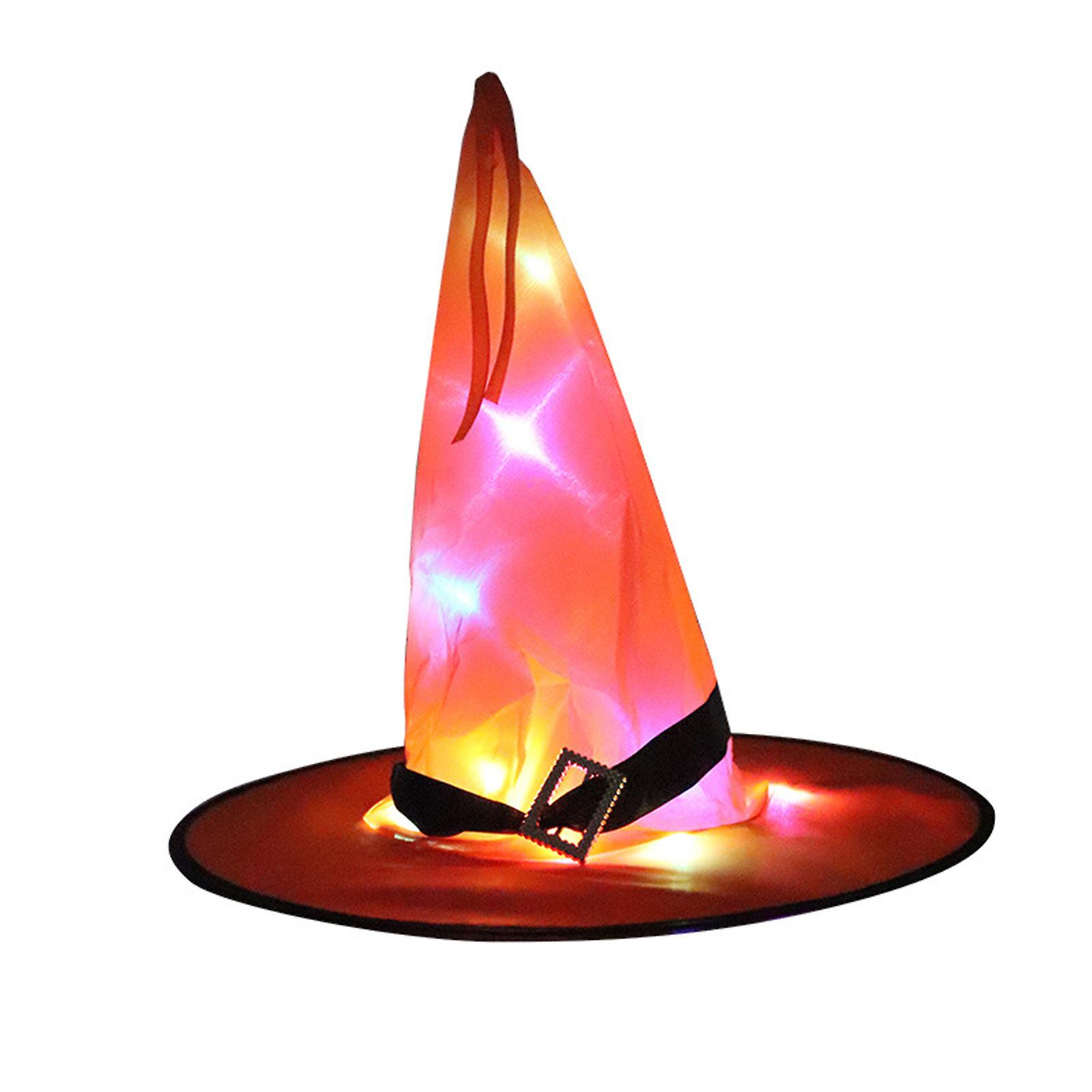 Led Light Witch Hat Creative Color Led Lighting For Halloween Themed Party Accessory