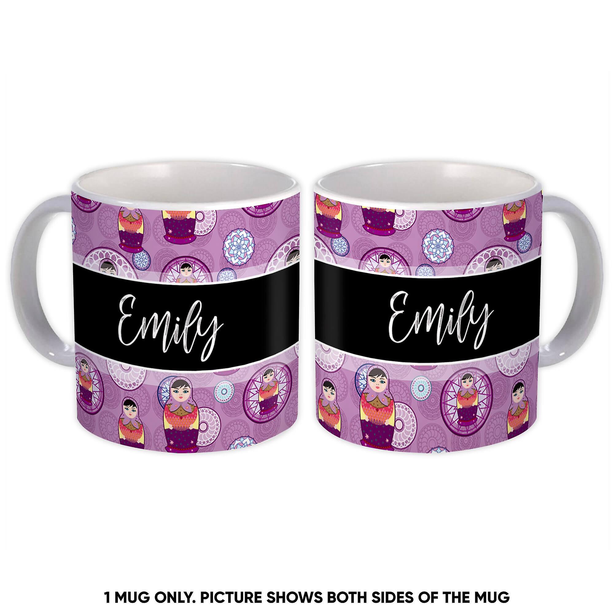 Tasse cadeau: Matryoshka Mandala Pattern Russie