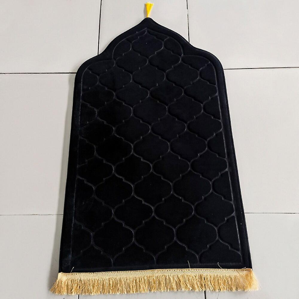 Flanell Bønn Mat Tilbedelse Teppe Tilbedelse Kneel Preging Gulv Tepper Non Slip Soft Portable Travel Bønn Mat Ramadan Gift
