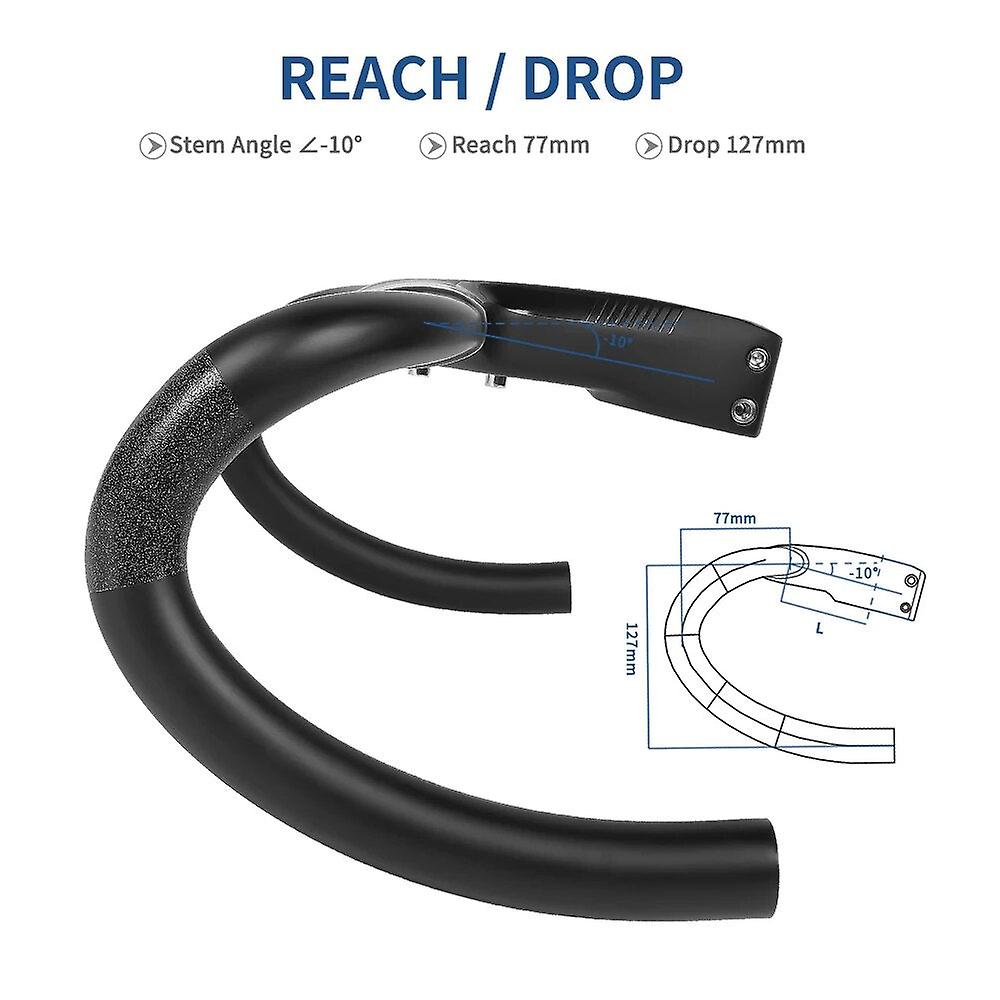 Cintre De Vélo De Route En Fibre De Carbone UD - Diamètre 31.8 Mm, Type Barre De Chute - Neuf Léger