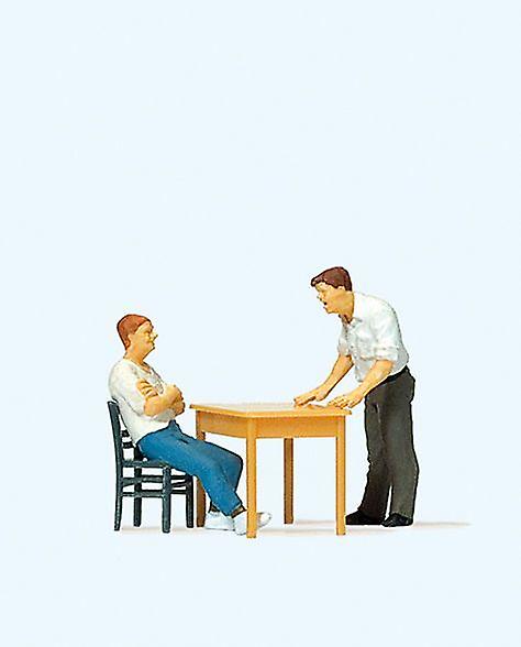 Preiser PR28117审讯人物 HO 1：87 （兼容OO规格） 塑料彩绘人物 [HO] 比例模型