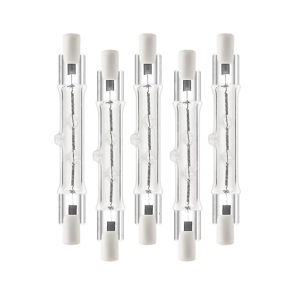 5 Pack R7s 118mm 300w 230v,r7s Halogen Linear Light Bulb, Dimmable Halogen Lamp For Construction Wo-MEINI