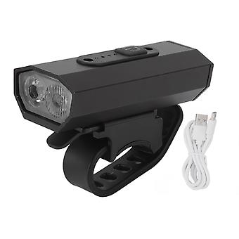 Luce anteriore per bicicletta a LED USB ricaricabile a doppio raggio in lega di alluminio impermeabile durevole facile installazione per il ciclismo notturno all'aperto