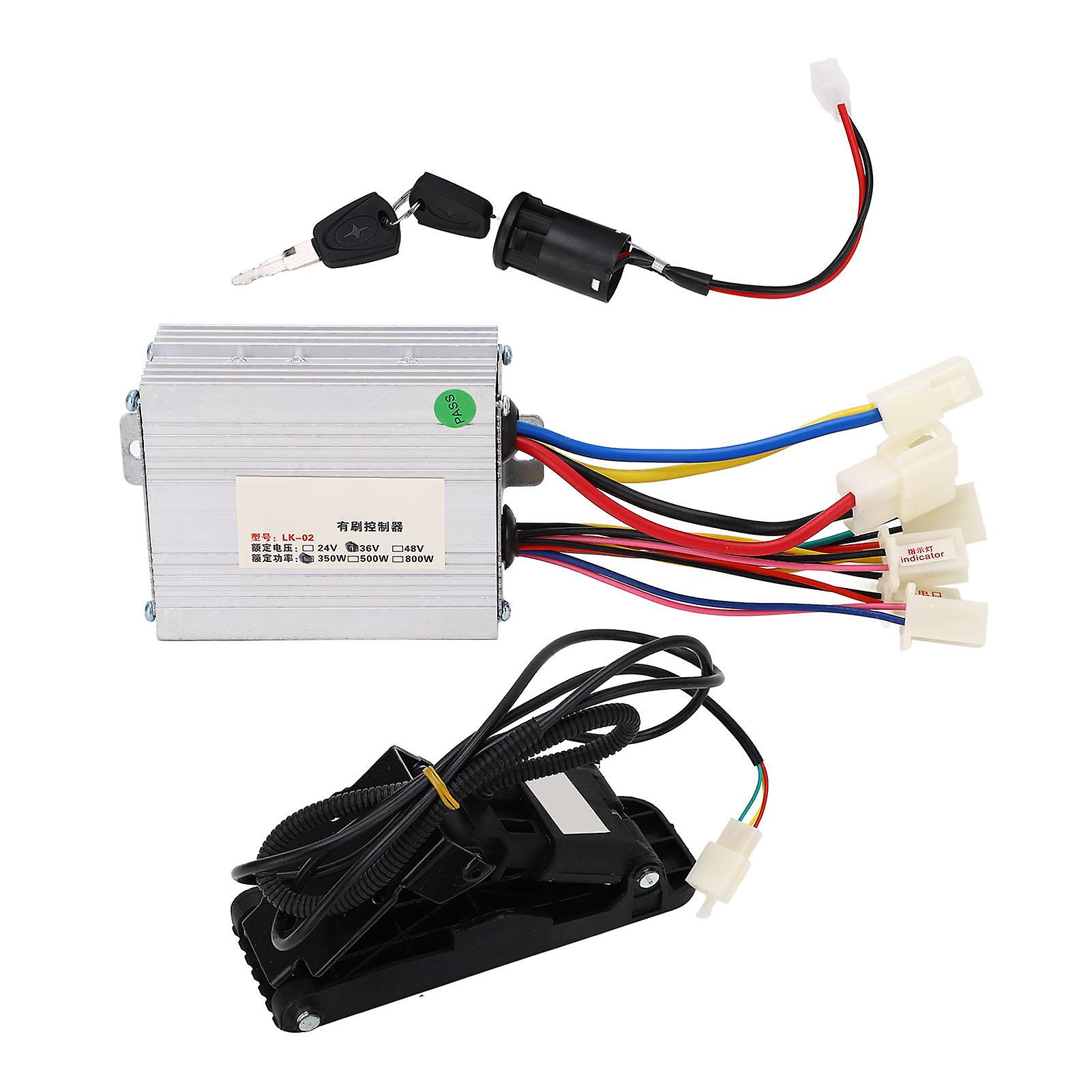 Elektrisk trehjuling Controller Pedal Accelerator Kit Litiumbatteri Elektrisk Trehjuling Eftermonteringssats 36V 350W