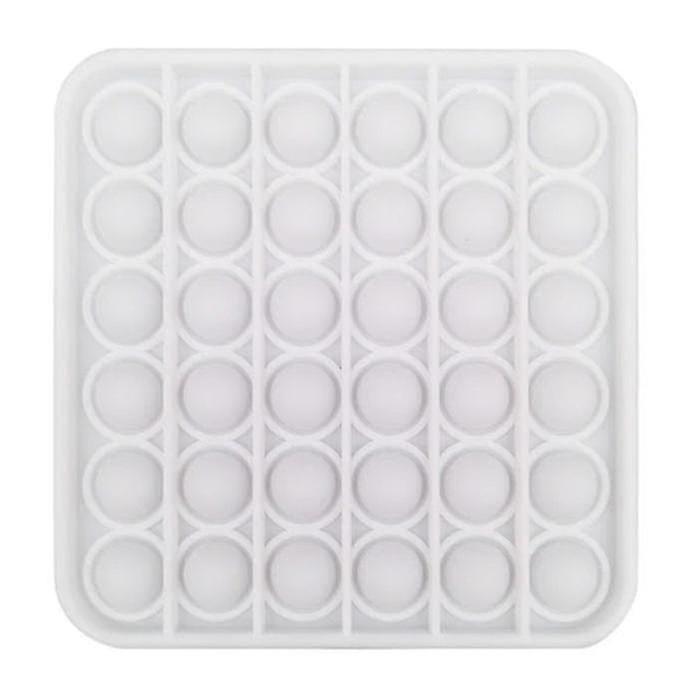 スタッフ認定ポップイット-そわそわアンチストレスおもちゃバブルおもちゃシリコンスクエアホワイト