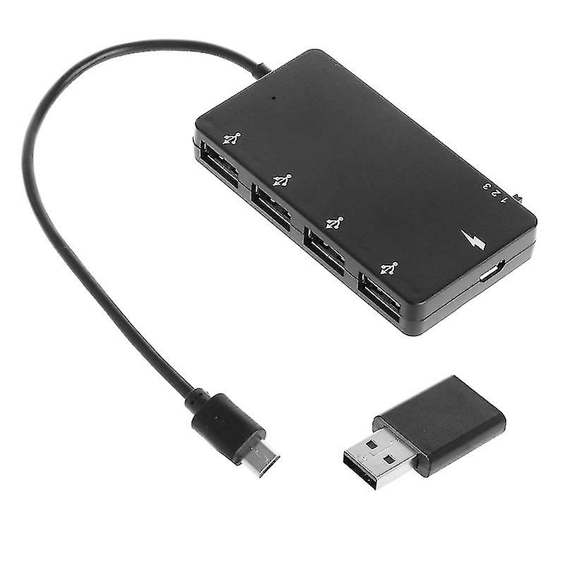Micro Usb Otg 4 Port Hub Power Charging Adapter Cable For Smartphone Tablet
