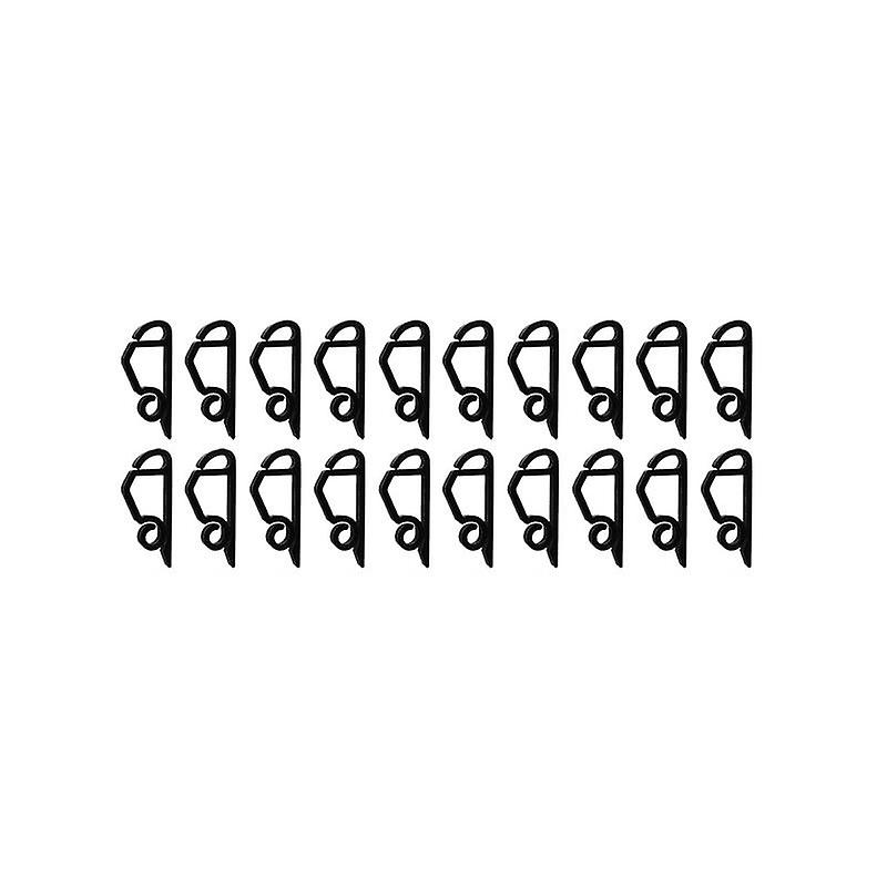 Decorative Light Hooks Set - 20 Pieces, 50*21mm, Plastic Material, Black