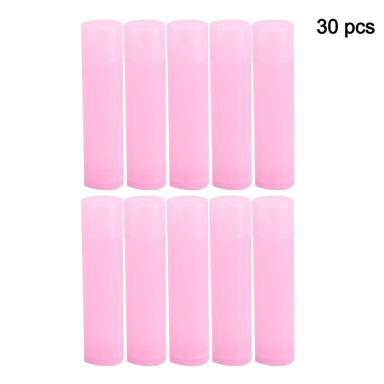 30pcs Round Empty Lipstick Tube 5ml 4.2g Lip Balm Refillable Shell Rotation Container DIY Case