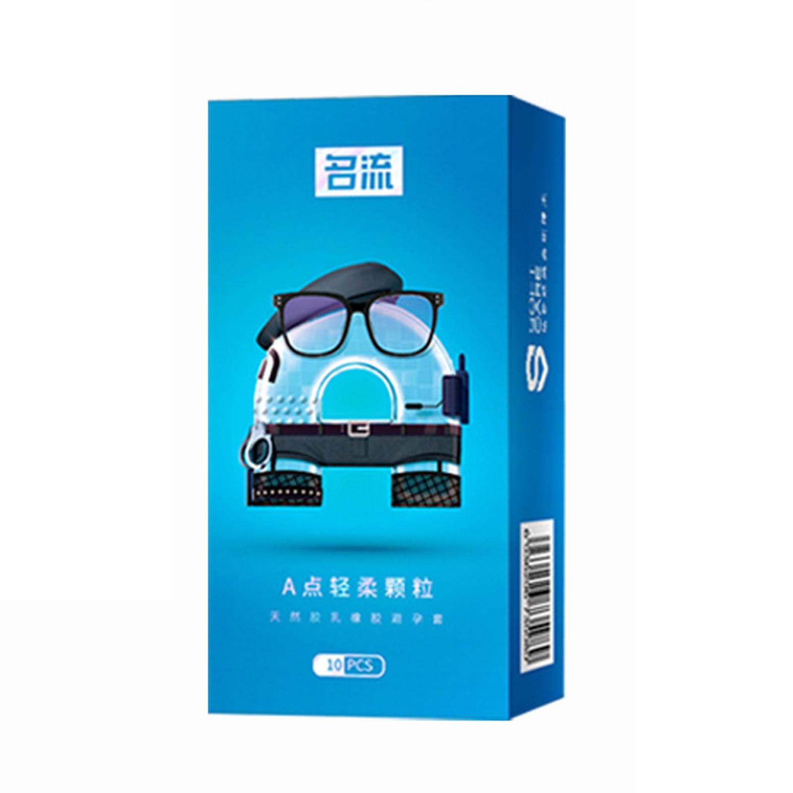 Portable Floating Particles Condom Set Quality Refreshing Latex Condom Contraceptive Product