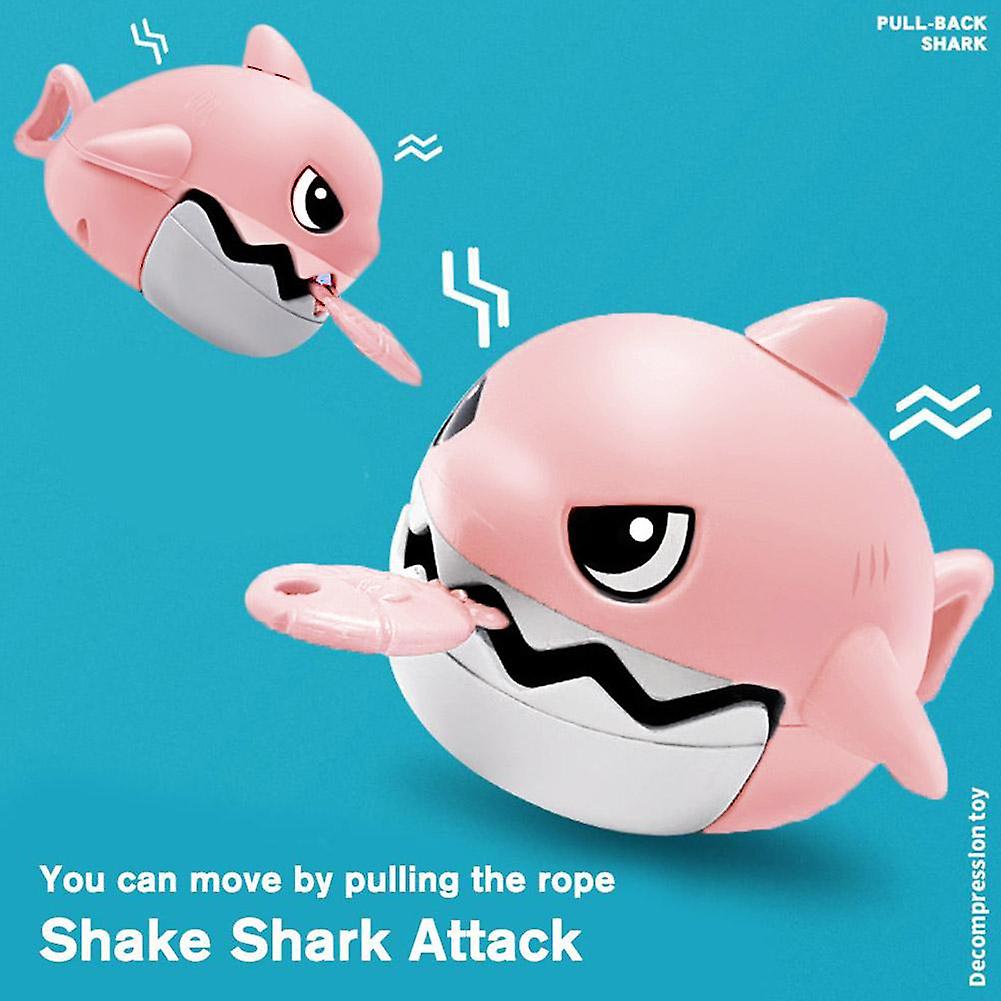 Biting String Shark Keychain Cartoon Keychain Creative Fun Kid Toy Key Rings