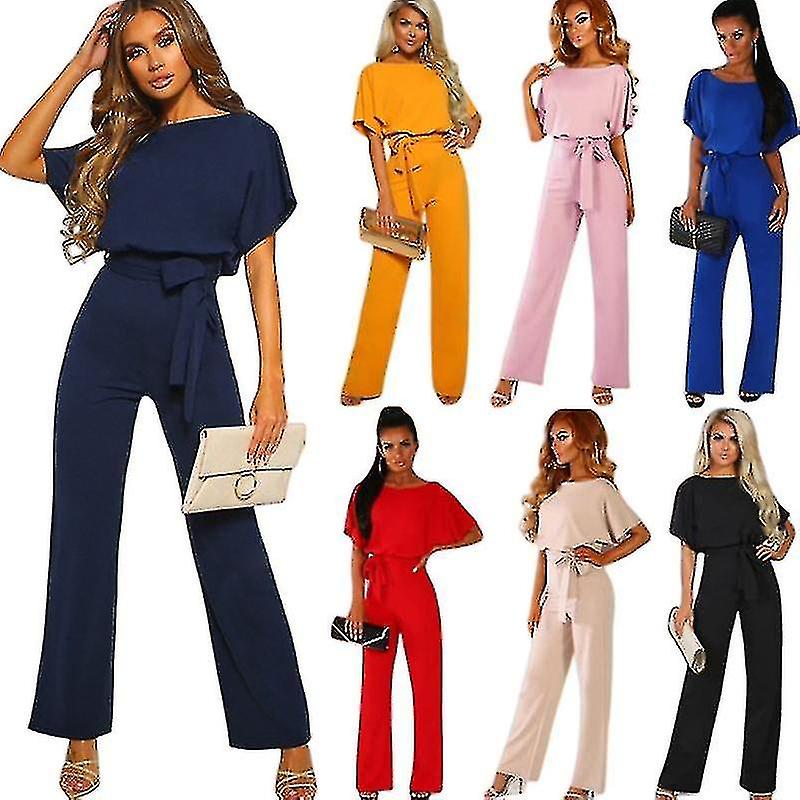 kvinners jumpsuit uformelle brede ben damer kveld fest lang playsuit