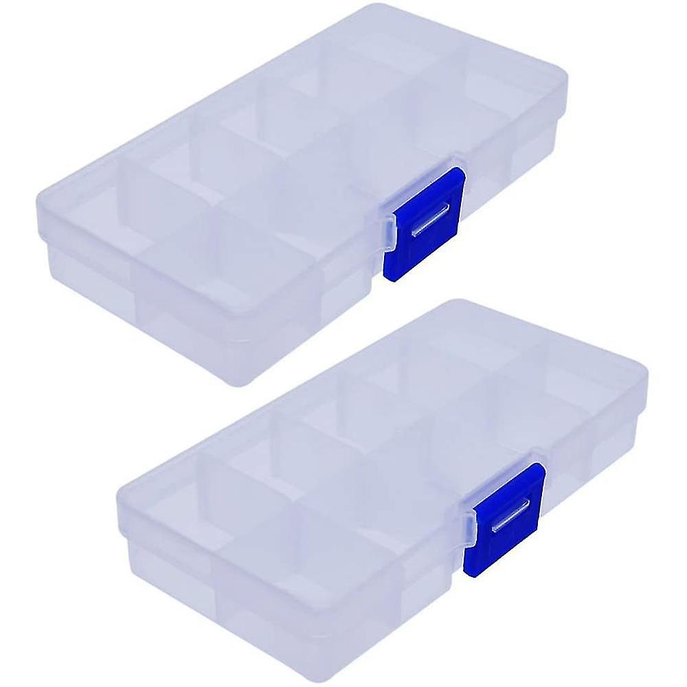 Plastic Jewelry Organizer Box Clear Storage Bead Case For Little Crafts/arts Container With 10 Grids