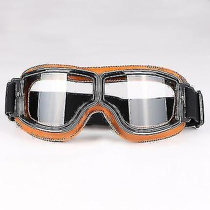 Deri Gözlükler Vintage Motosiklet Gözlükleri Vintage Motosiklet Gözlükleri Retro Jet Kask Gözlükleri