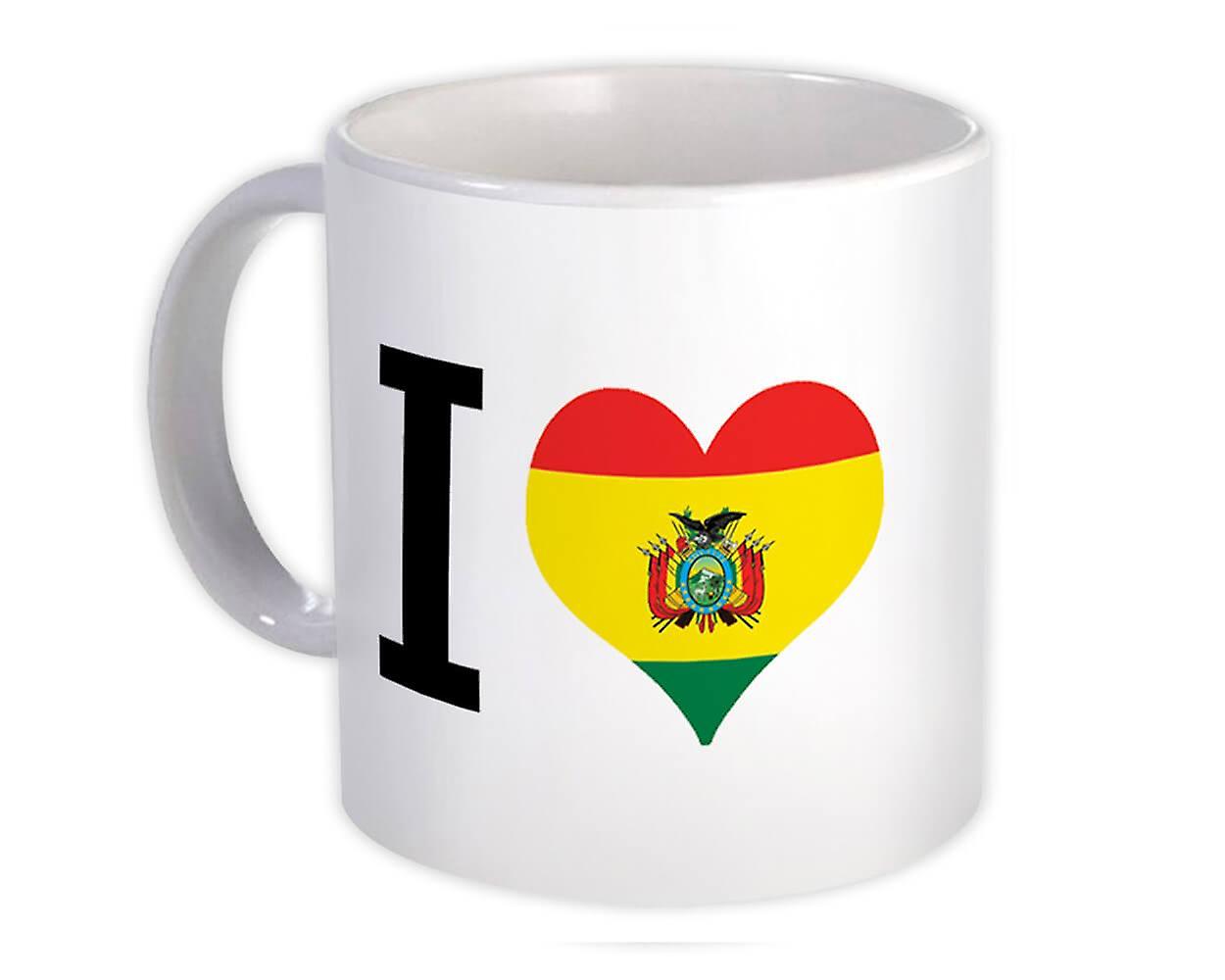 Caneca de Presente: Eu Amo Bandeira da Bolívia