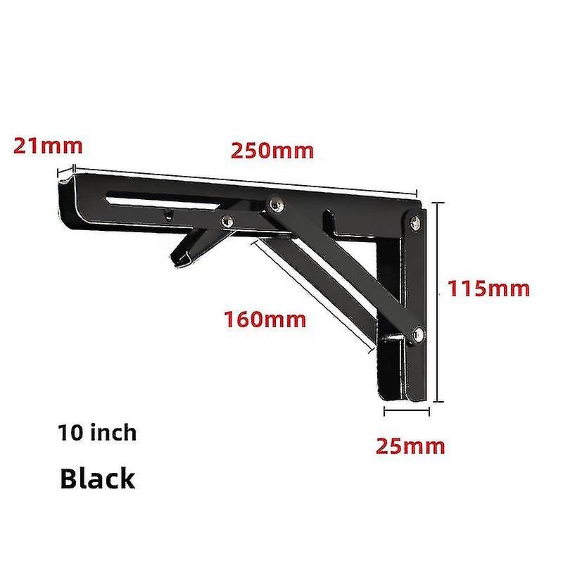 2pcs Triangle Folding Angle Bracket Heavy Support Adjustable Wall Mounted Shelf Furniture Hardware B