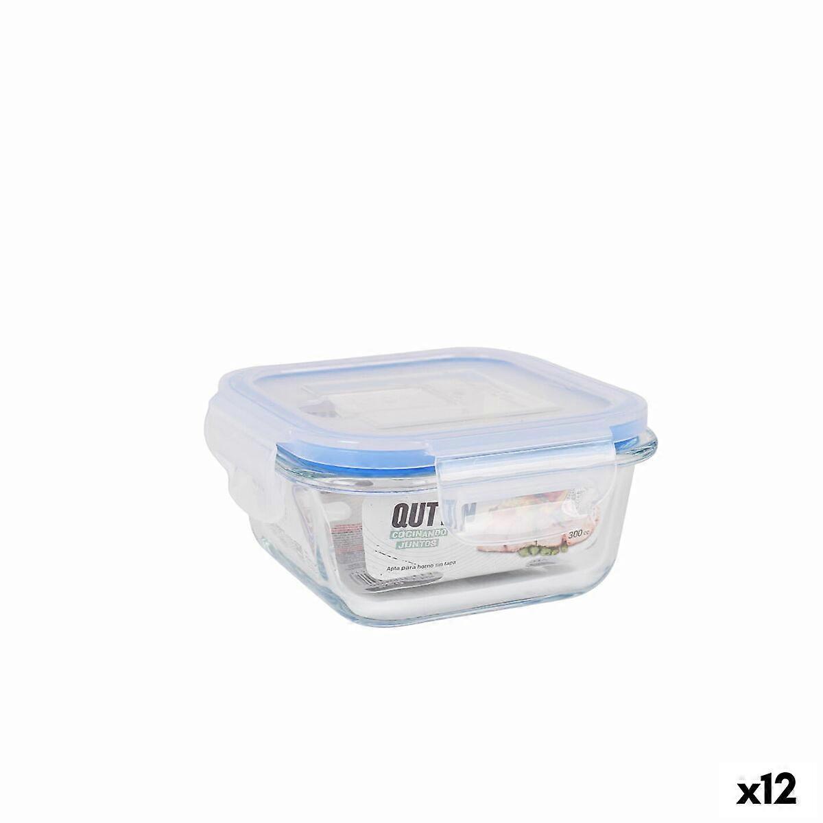 Hermetic Lunch Box Quttin Squared 300 ml (12 Units)
