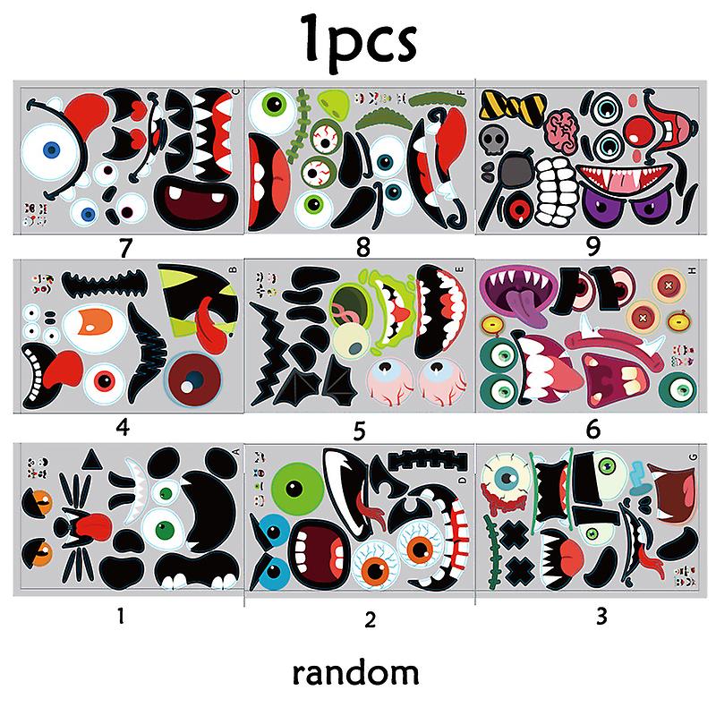 هالوين الكرتون نافذة ثابت ملصق الباب ديكور عيون الشر ملصقات مصاص دماء DIY سعيد هالوين حزب ديكور للمنزل 2023