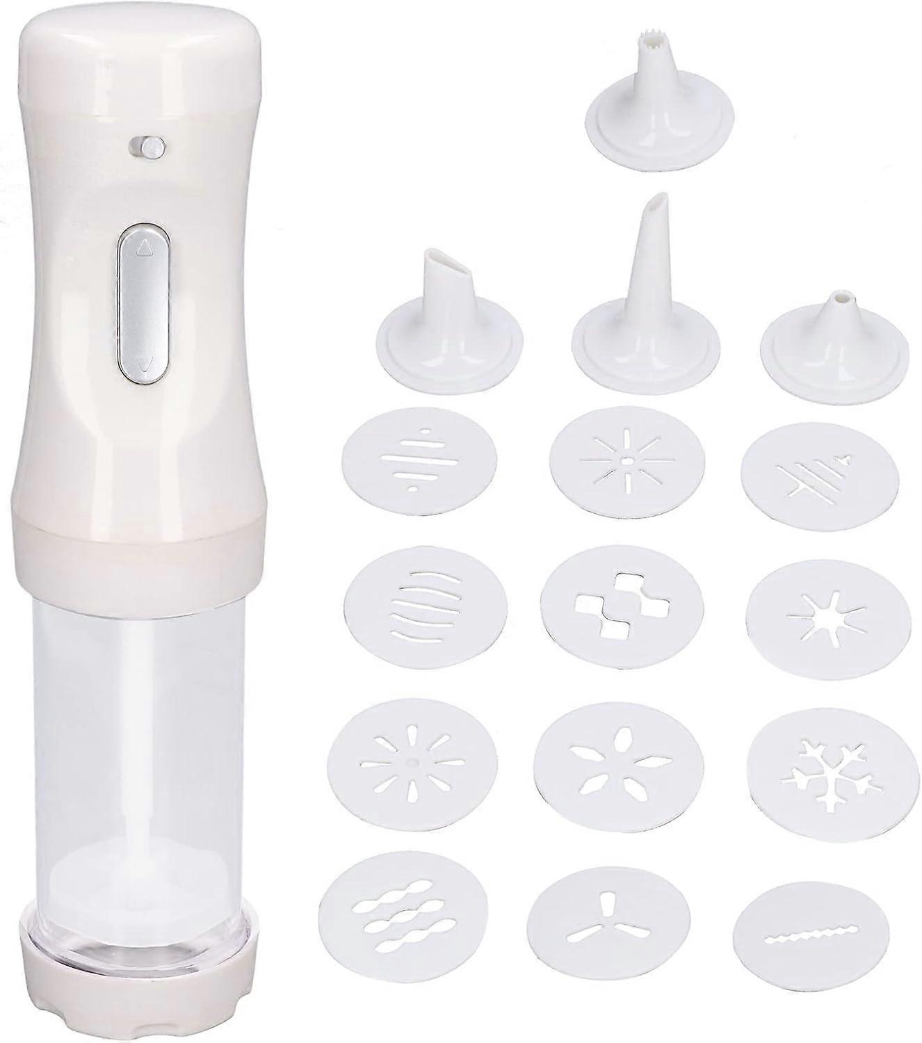 Cookie Press Gun Kit, Electric Cookies Maker Tool with Discs for Diy Biscuit Maker Decoratio
