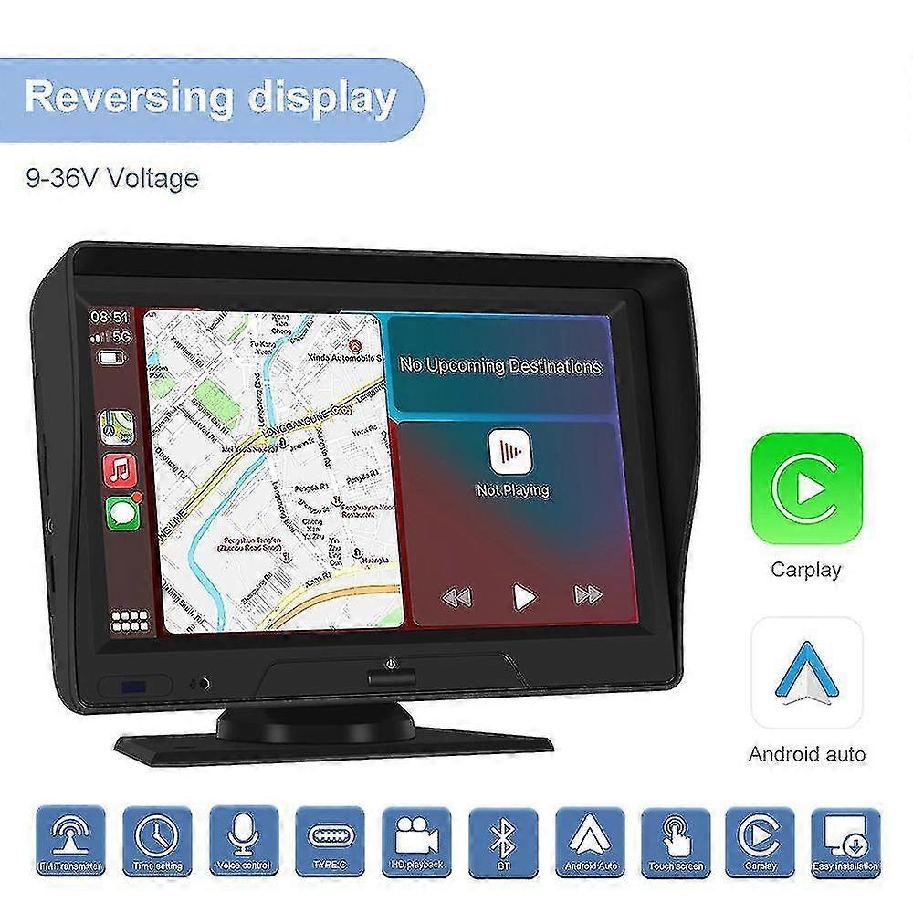 7 Inch Touch Screen Car Radio Navigation Wireless Multimedia Bluetooth Hd1080