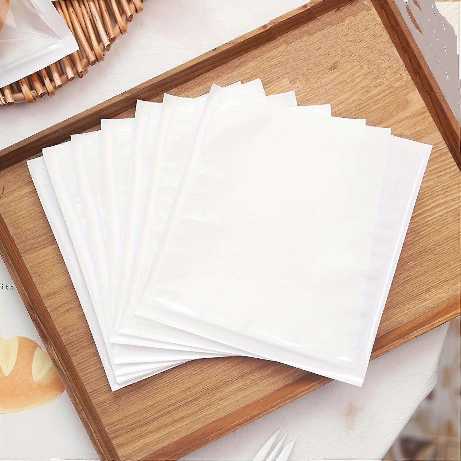 卵サンドイッチ、ドーナツ、クッキー包装用の窓付き50pcsヒートシール可能なベーカリーバッグ、7.1x7.5インチ/ 18x19cmクリアフロントペーパートリートバッグTo Go、Grea