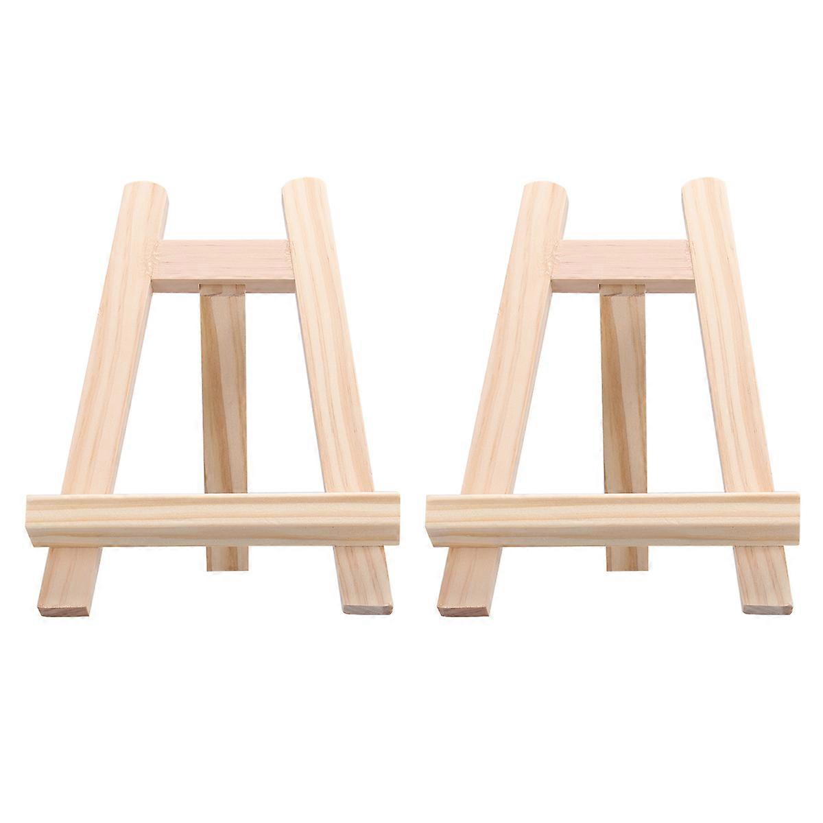 2 Pcs Childrens Easel Wooden Easel Wooden Photo Easel Photo Frame Triangle Support