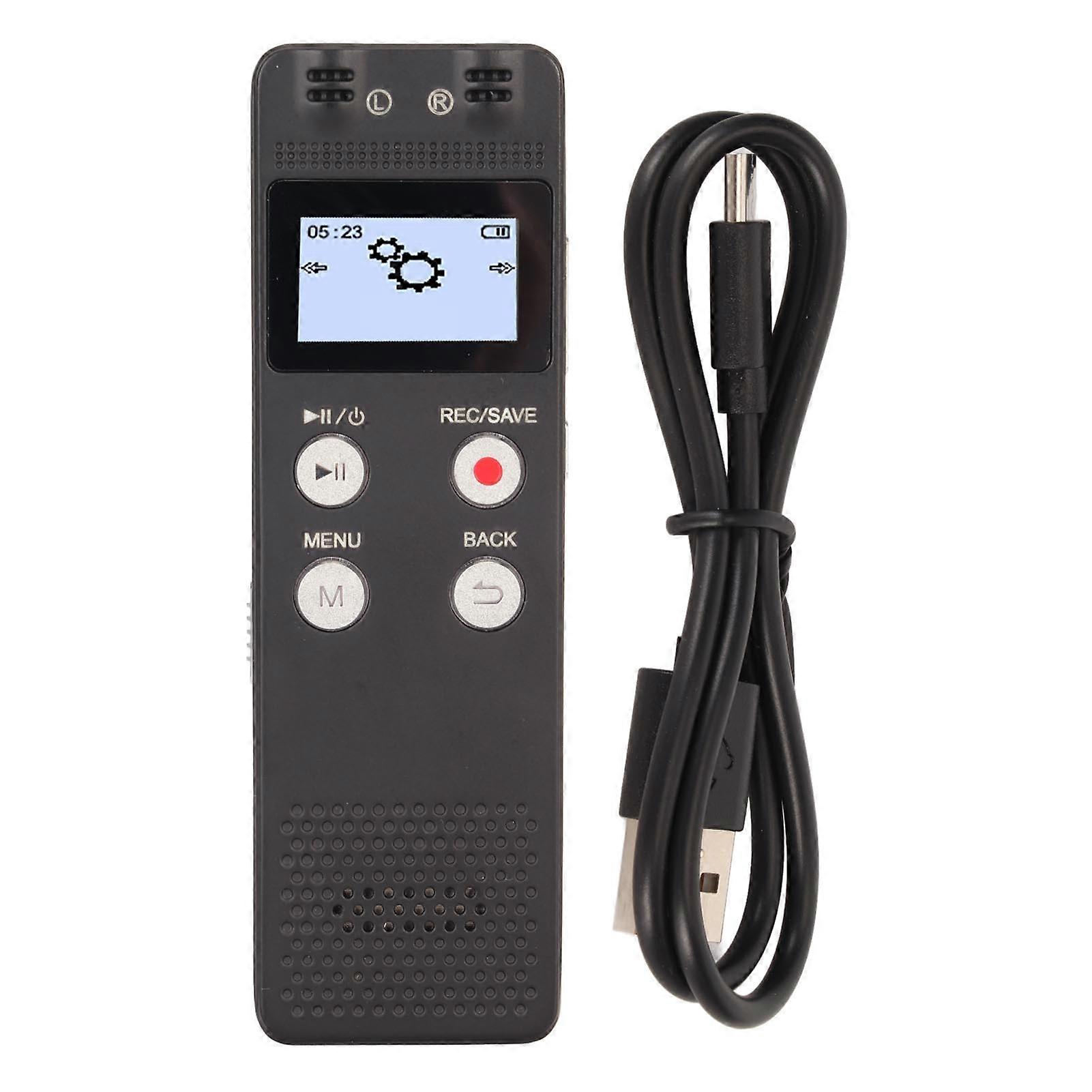 Voice Recorder Rechargeable Timing Stereo Voice Activated Recorder with Music Playback for Meeting Lecture 16GB