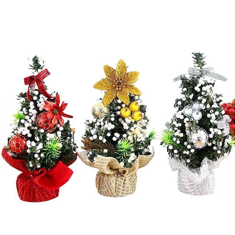 Xmas Tree Decor Exquisite Rustic Mini Desktop Christmas Tree Ornament Portable